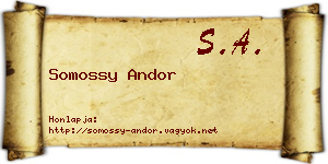 Somossy Andor névjegykártya