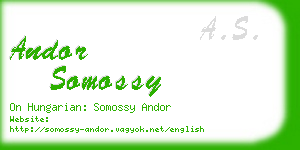 andor somossy business card